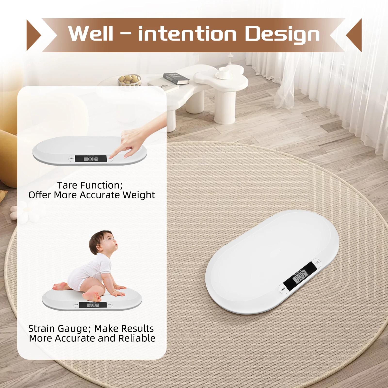 Balance numérique pour bébé avec grande capacité de 20 kg, capteur de haute précision et conception