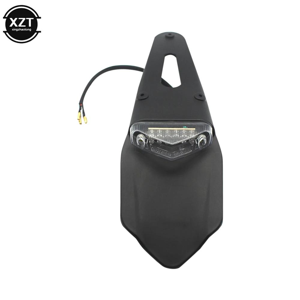 Enquêter arrière LED universel pour moto, feu stop, plaque de planificateur de garde-boue arrière, s