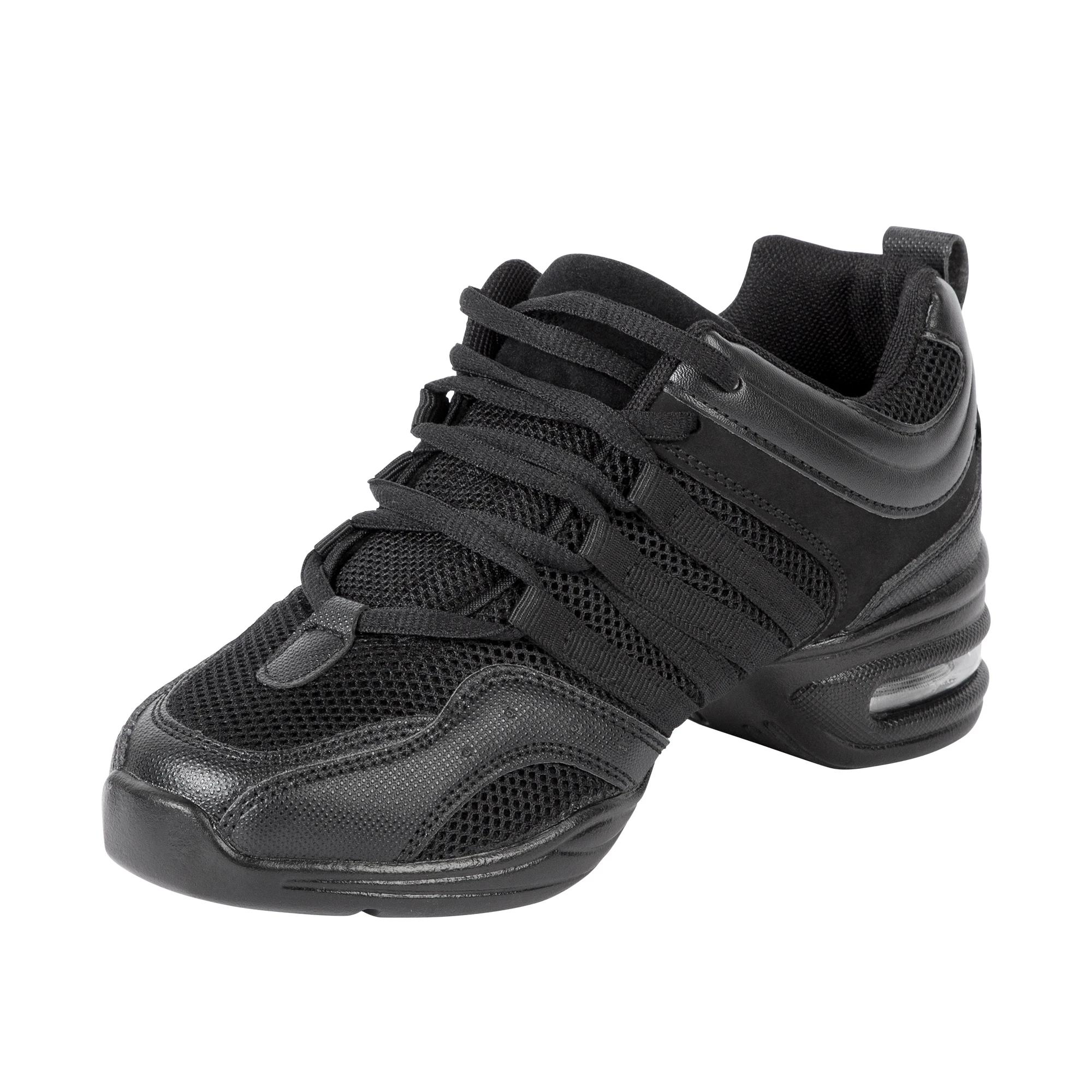Chaussures de danse Jazz femme noires semelles souples maille respirante modernes Salsa carrées