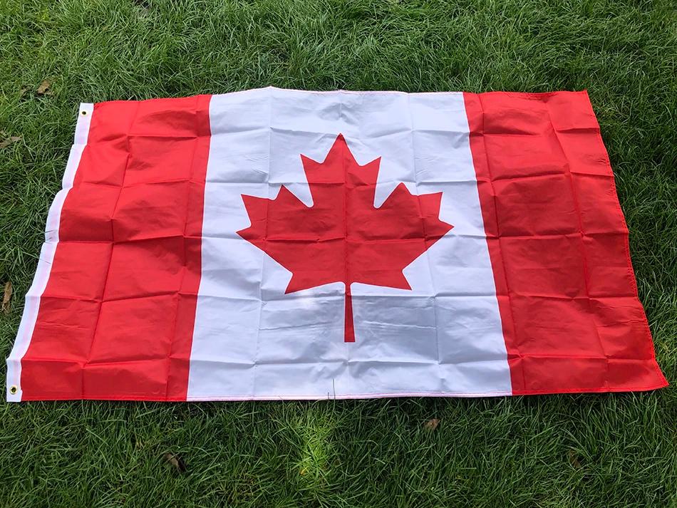 SKY DRAPEAU livraison gratuite grand drapeau canadien 90*150 cm suspendu polyester 3x5 pieds Canada