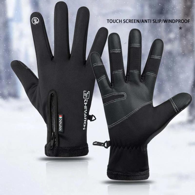 Gants de moto thermiques doublés sourire, gants d'équitation de moto, écran tactile, imperméables, n