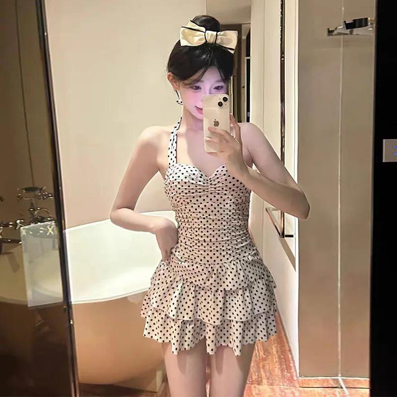 Jupe gâteau Bodian classique de groupe Popo haut de gamme, maillot de bain une pièce ajusté et aminc