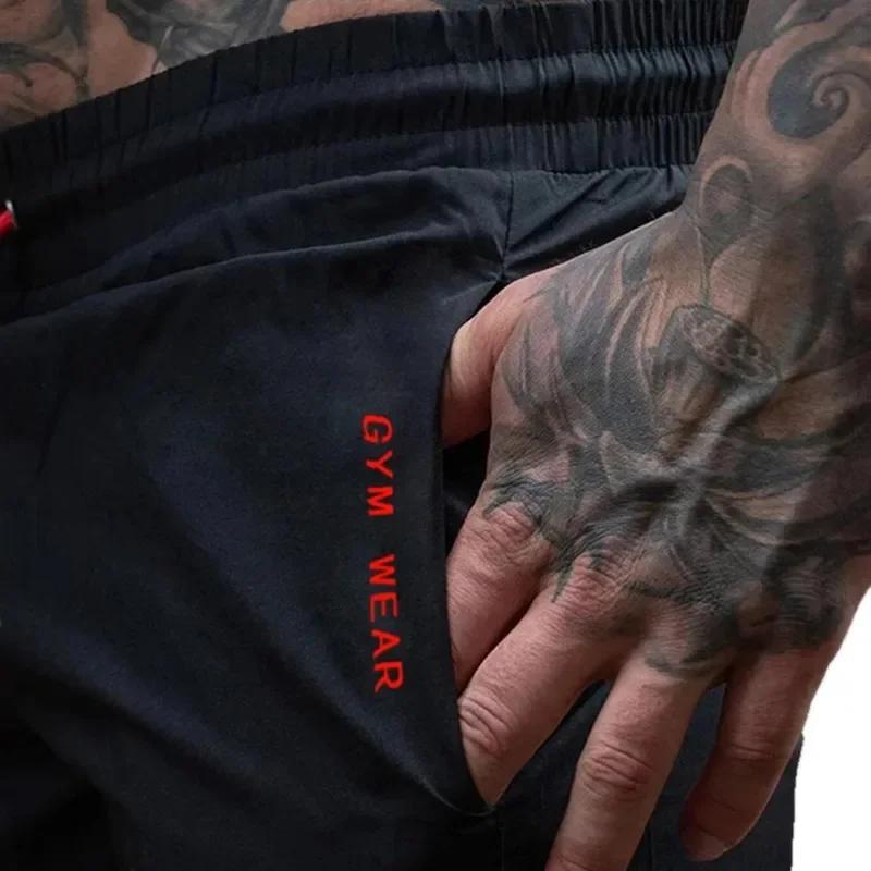 Shorts de sport tissés pour hommes, collection été 2026 – Pantalons de survêtement fins et tendance