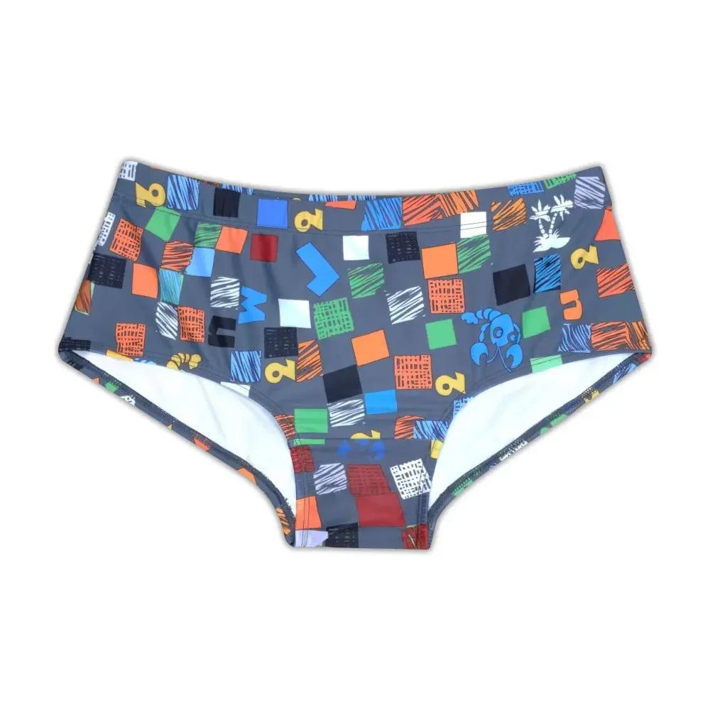 Sexy été hommes maillots de bain maillots de bain carré Graffiti Surf maillot de bain Boxer slips Bi