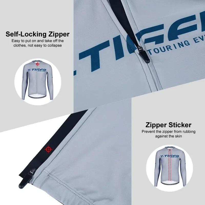 X-tiger hommes Maillot de cyclisme à manches longues vtt Maillot vêtements de vélo Maillot de descen