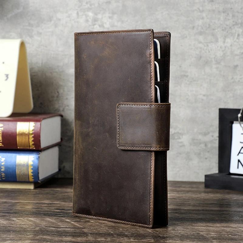 Portefeuilles de voyage en cuir véritable CONTACT'S pour la famille, avec porte-cartes RFID, emplace