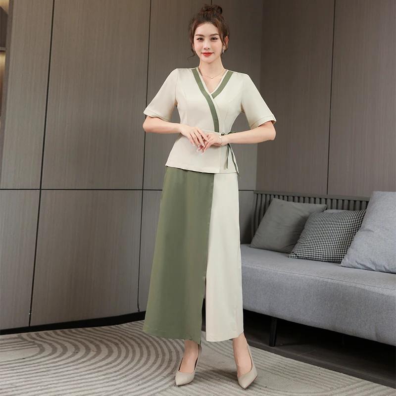 Uniforme esthétique de style professionnel pour femme, salon de beauté, spa, hôtel, bureau esthétiqu