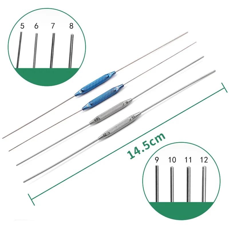 Instruments ophtalmiques en acier inoxydable 4 pièces/ensemble, sonde lacrimal, équipement de micros
