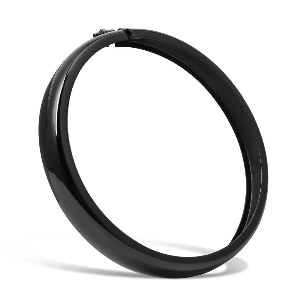 Anneau de garniture de phare de moto noir, 5.75 pouces, pour Harley Sportster Iron XL 883 1200 Dyna