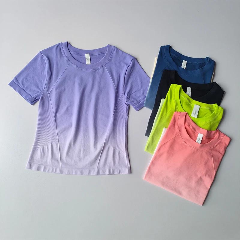 T-shirt sport femme manches courtes léger - Haut de yoga élastique pour fitness et fin d'été