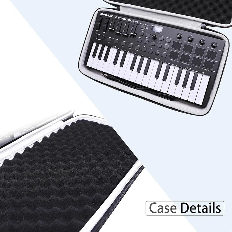 XANAD-OligHard Case for M Audio Oxygen Pro Mini, USB Acarity I Keyboard Contrmatérielle, Travel Carr