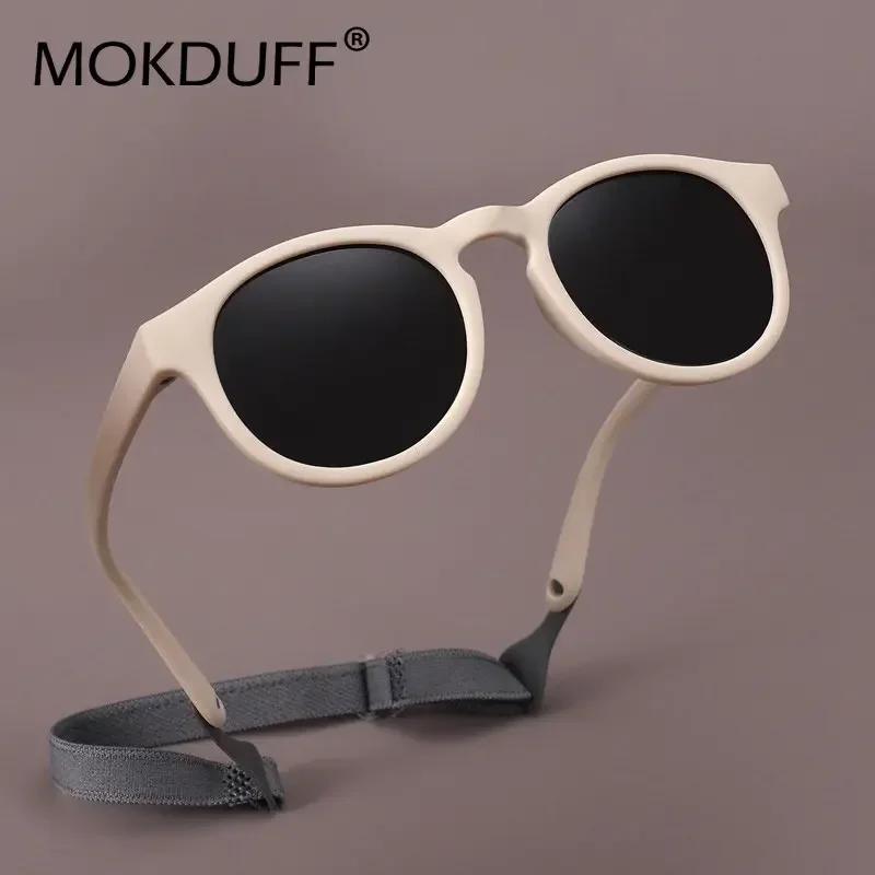 Premières lunettes de soleil à la mode pour bébé avec sangle ronde flexible UV400 lunettes de soleil