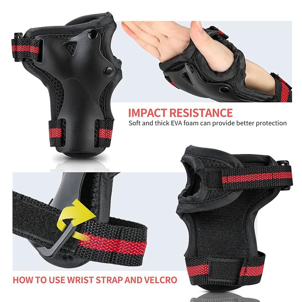 BraceTop 6 pièces/ensemble genouillères pour adolescents et adultes coudières protège-poignets équip