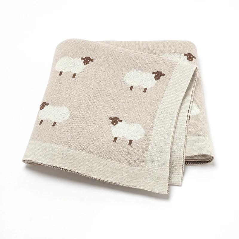 Couvertures en coton pour bébé, tricotées pour nouveau-né, garçons et filles, poussette, lange d'emm