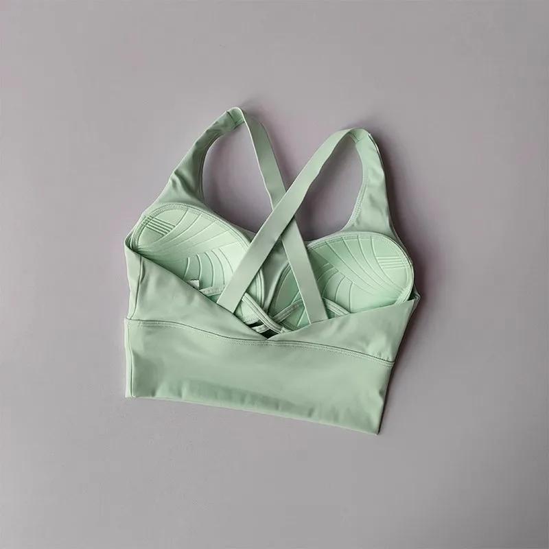 Soutien-gorge de sport tout-en-un résistant aux chocs pour femmes, haute intensité, pour course à pi