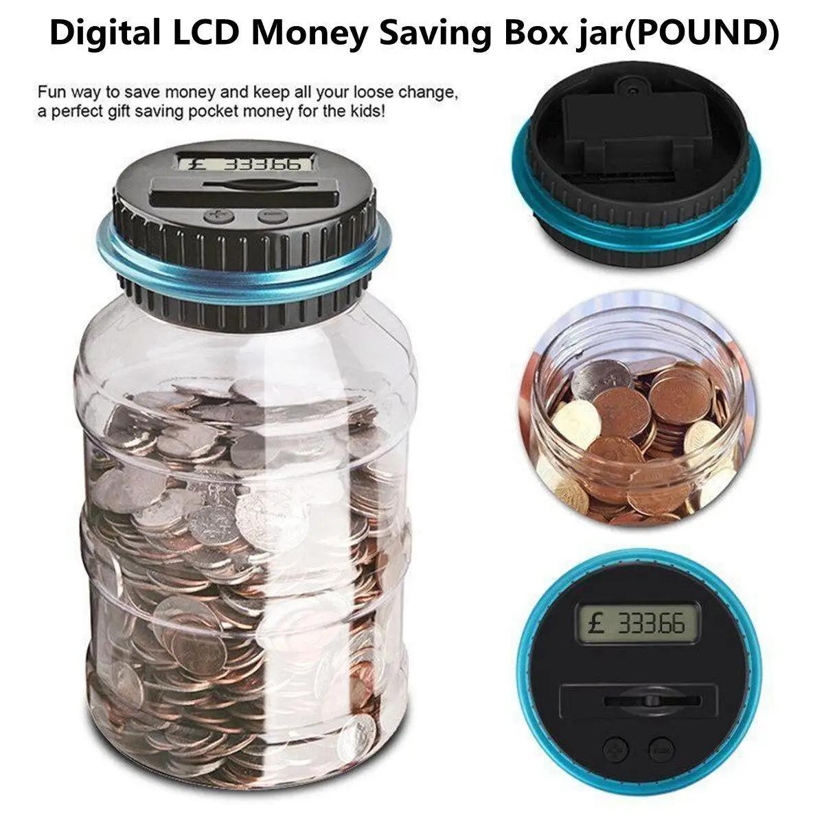 Tirelire intelligente à piles avec écran LCD, figurines de pièces de monnaie numériques, maintien de