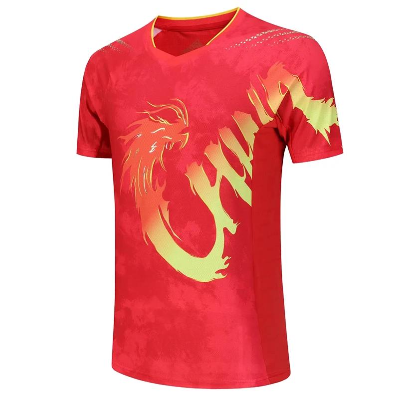 Chine Dragon équipe chemises de Tennis de Table shorts pour hommes femmes tennis ping-pong t-shirt m