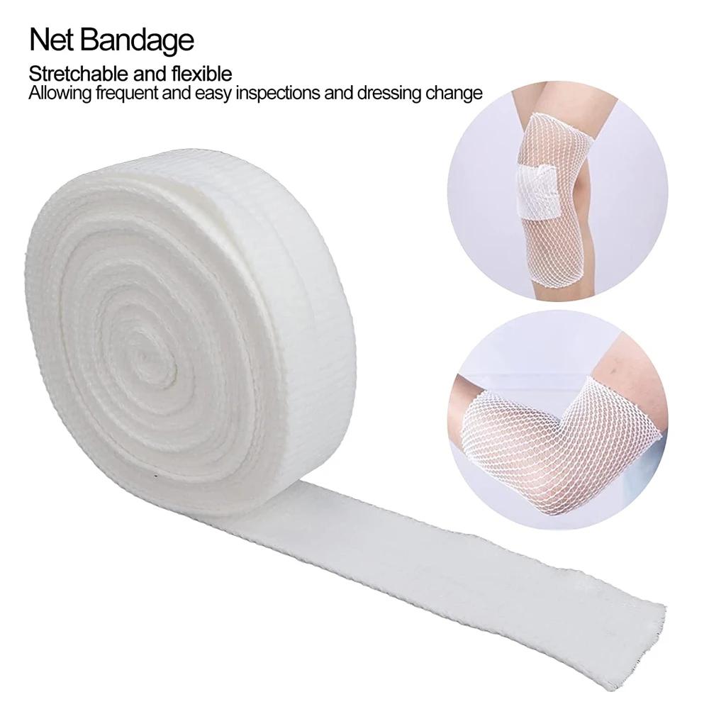 1 rouleau de pansement tubulaire en filet, maille élastique, pansement pour plaies, gaze respirante,