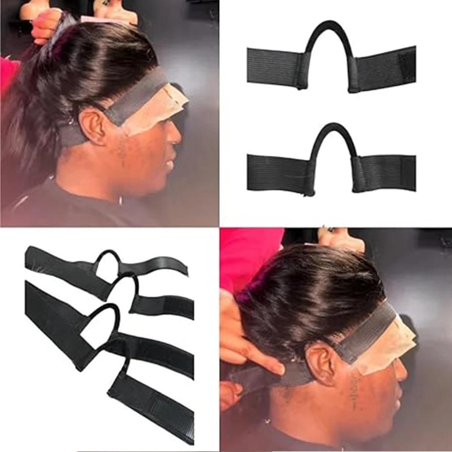 Bande de perruque en dentelle noire réglable, bande de fusion de cintre d'oreille pour poser les bor