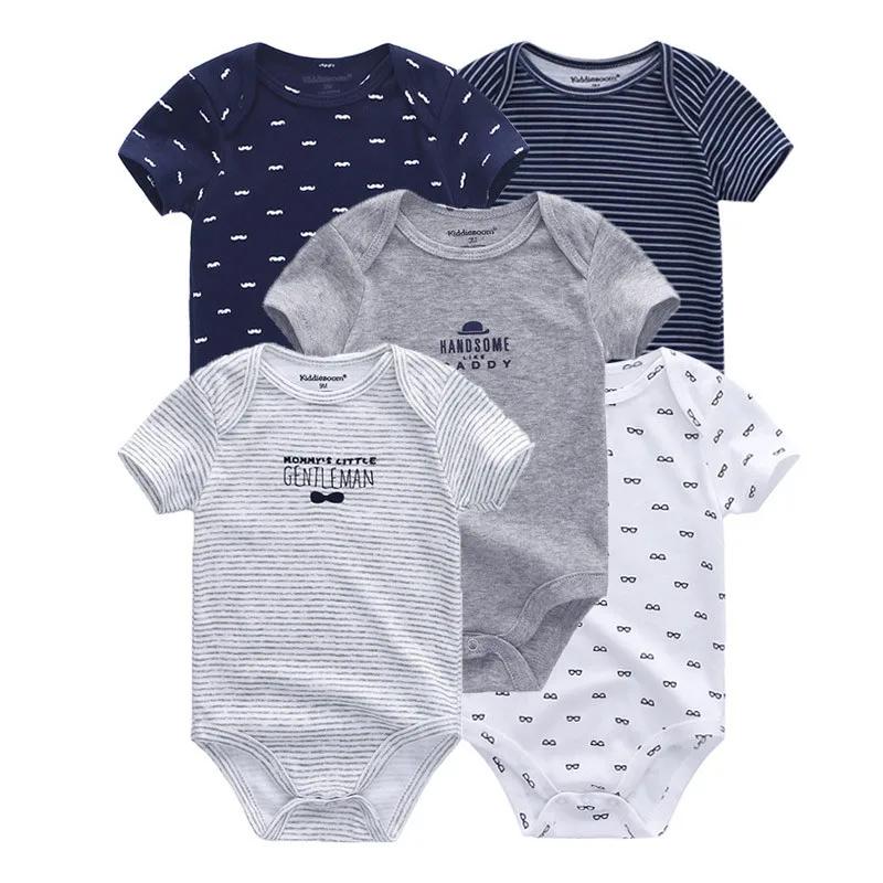 Kiddiezoom – body à manches courtes pour bébé garçon et fille, 5 pièces/lot, à la mode, avec dessin