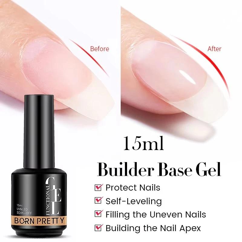 BORN PRETTY 15ml fonction Base de Gel Super couche de finition Gel de renfort Gel de Base en caoutch