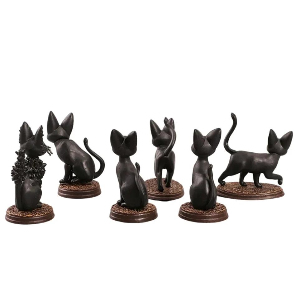 6 pièces/ensemble dessin animé chat noir Jiji Gigi Figure PVC Action jouet poupée modèle ensemble ch