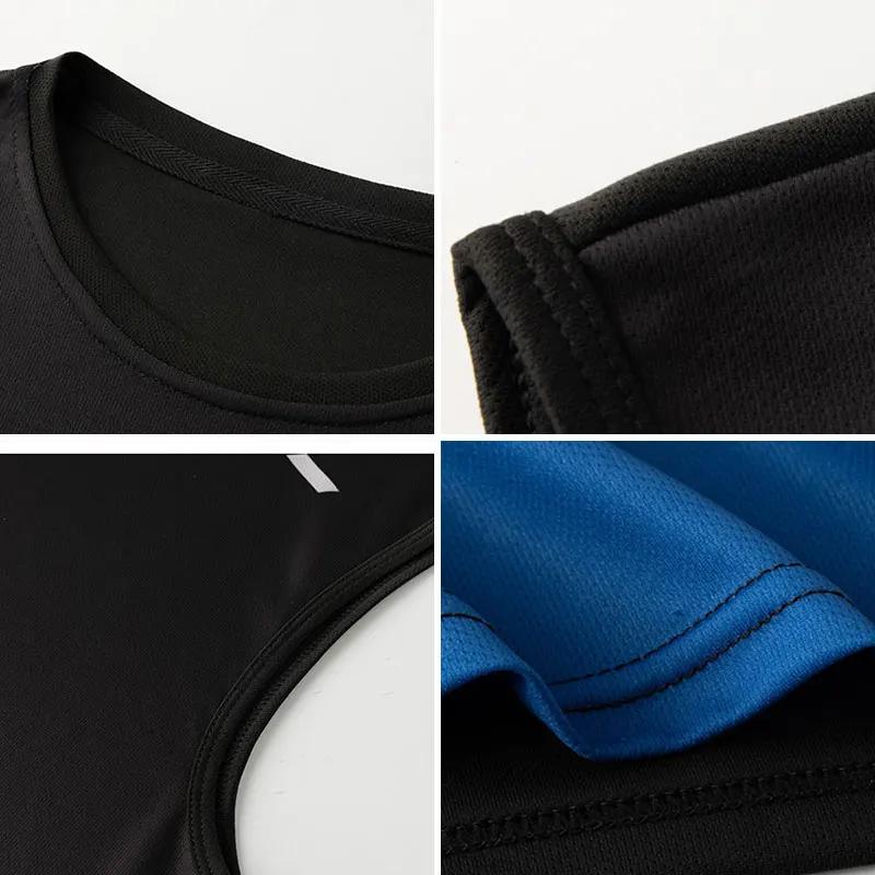 Gilet de course d'été pour hommes, réfléchissant contrasté, pour Jogging, sport, manteau sans manche