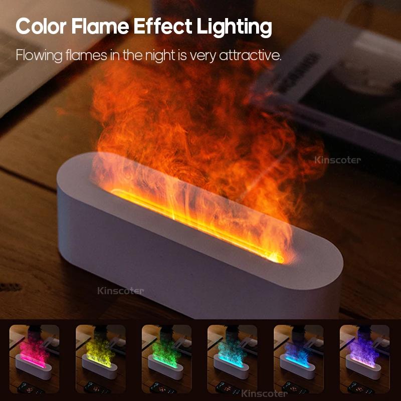 KINSCOTER diffuseur d'arôme d'huile essentielle humidificateur d'air de flamme diffuseur de brume fr