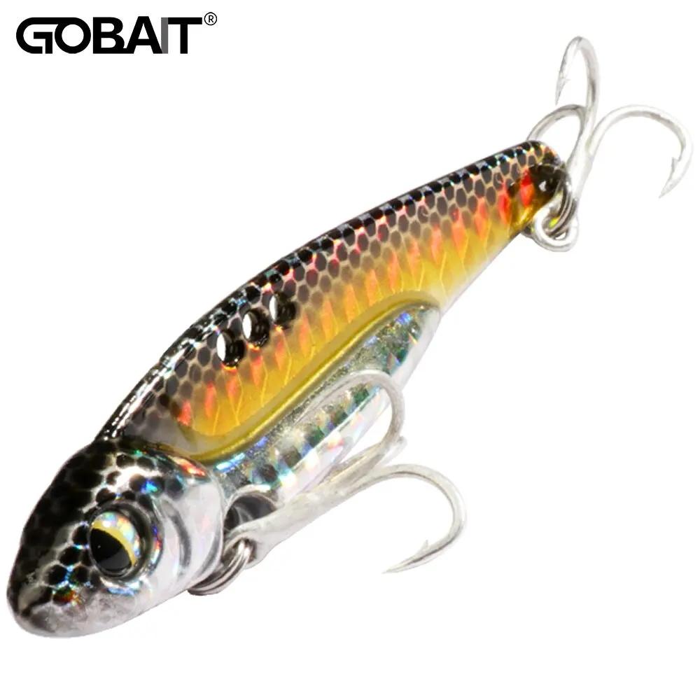 VIB leurre de pêche 7g 10g 18g gabarit en métal lame coulante moulée triple crochet Spinner cuillère