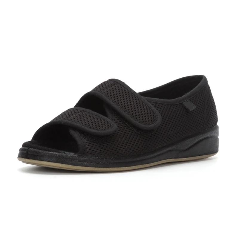 Chaussures élargies pour diabète pour personnes âgées Chaussures de taille réglable avec déformation
