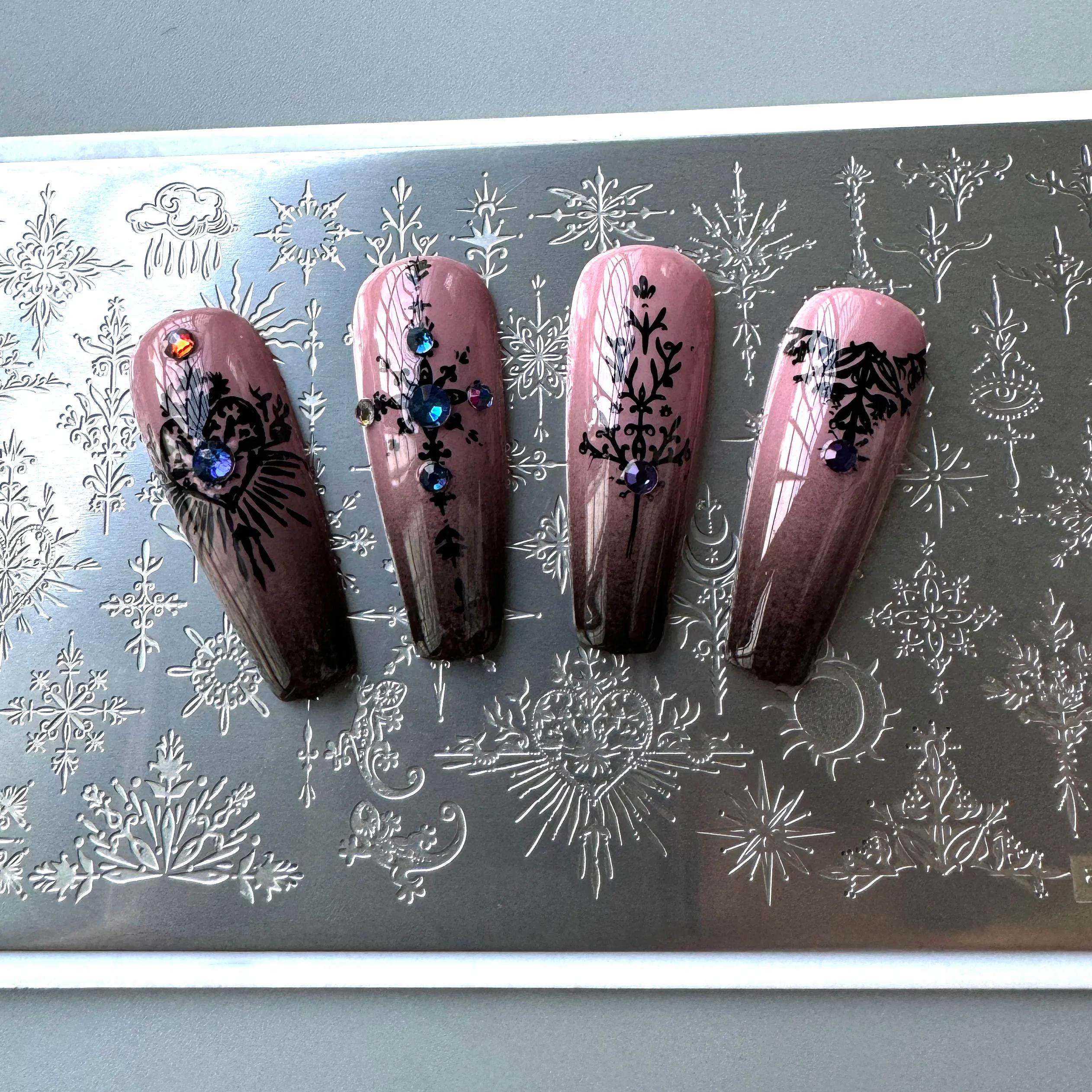 XMQ NAIL ART STAMPING PLATES FOUURS LINES TEMPLATES PLATES D'IMAGE