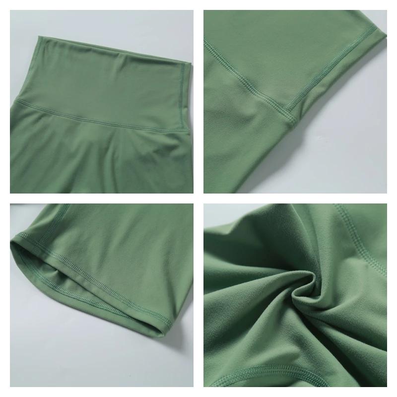 Hearuisavy Short de yoga doux d'été, Legging de sport taille haute pour femme, Short de course et d'