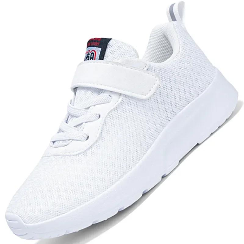 Baskets en maille pour enfants, chaussures de course légères et respirantes pour garçons et filles,