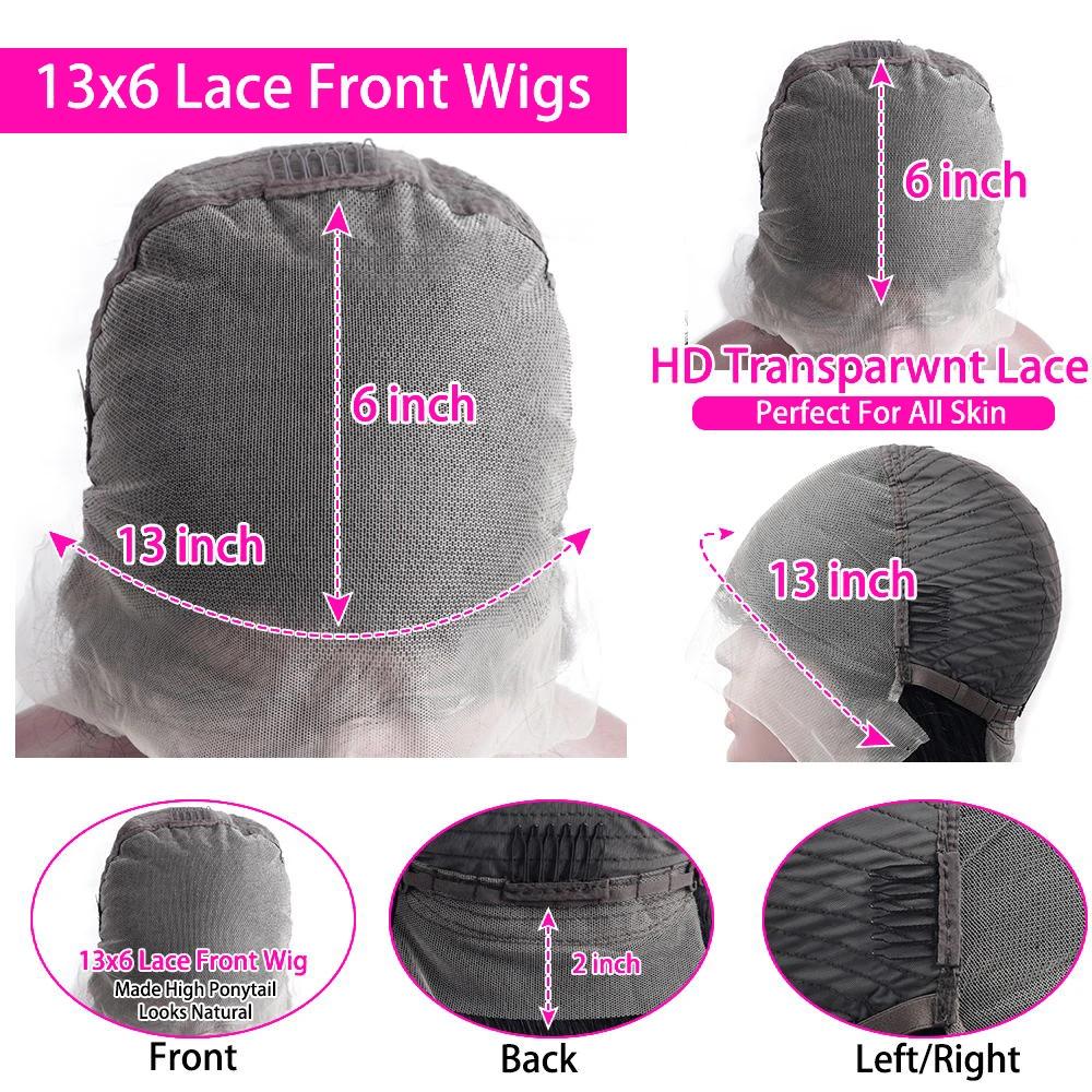 Uly Hair-Perruque de cheveux humains à vague profonde pour femme, dentelle transparente HD, perruque