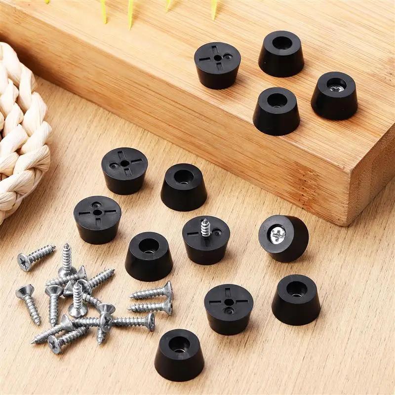 Coussinets de pieds en caoutchouc PVC pour meubles, poignées de planche à découper, pieds anti-appar