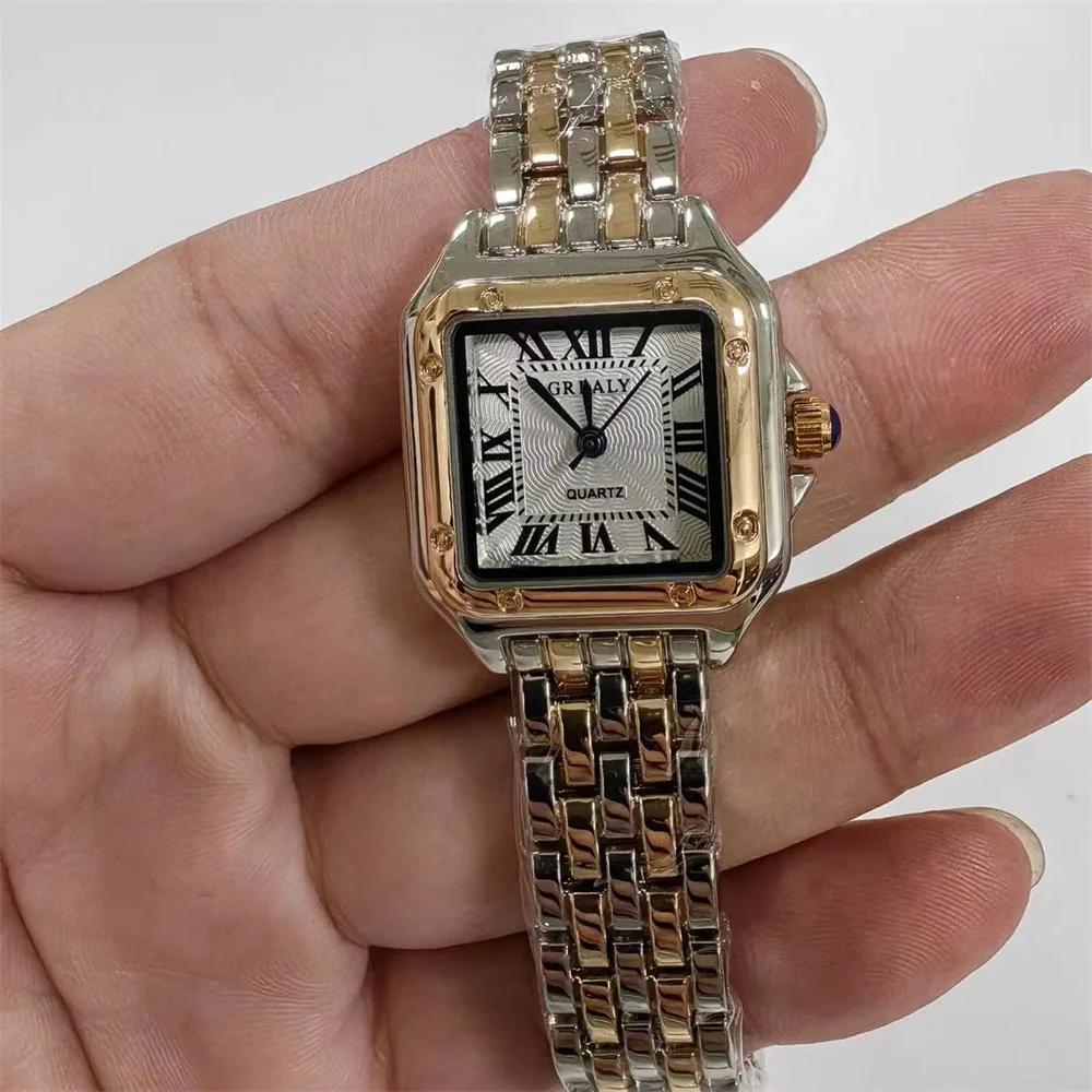 Femmes montre lumière marque de luxe affaires or acier inoxydable dames mode montres à Quartz femme