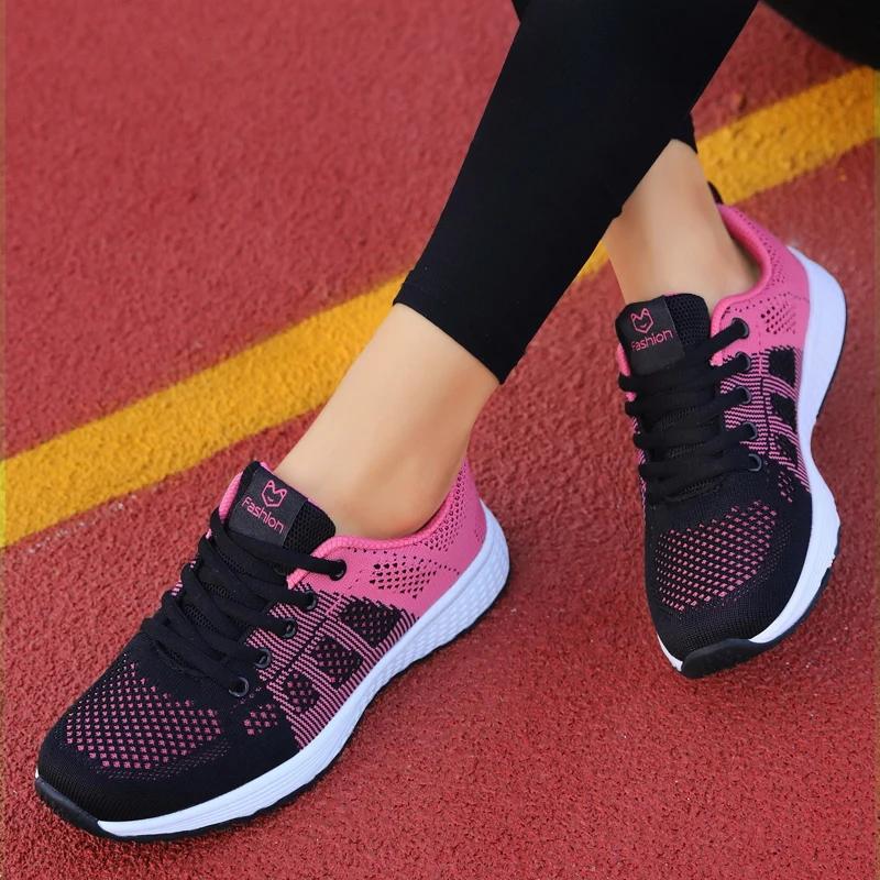 Baskets femme mode plateforme printemps été - Chaussures décontractées maille jogging tennis