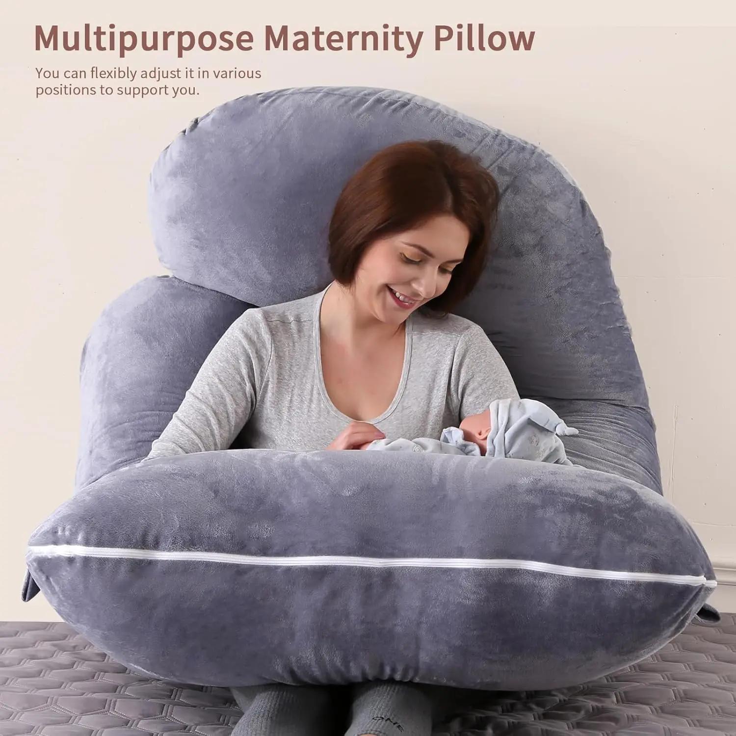 Oreiller de grossesse, oreiller complet en forme de G, oreiller de maternité pour dormeur latéral, o