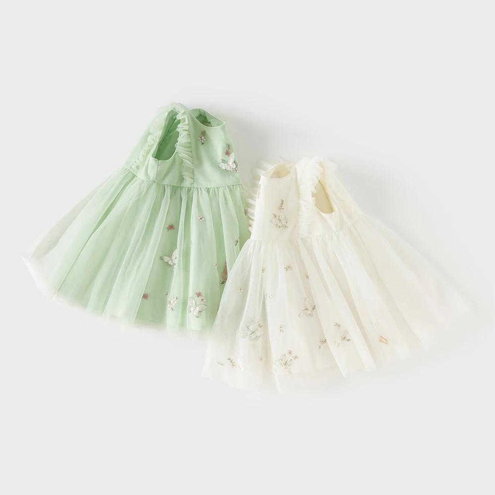 Robe de princesse en dentelle brodée Dave Bella pour filles, bébés et enfants, sans manches, robe d'