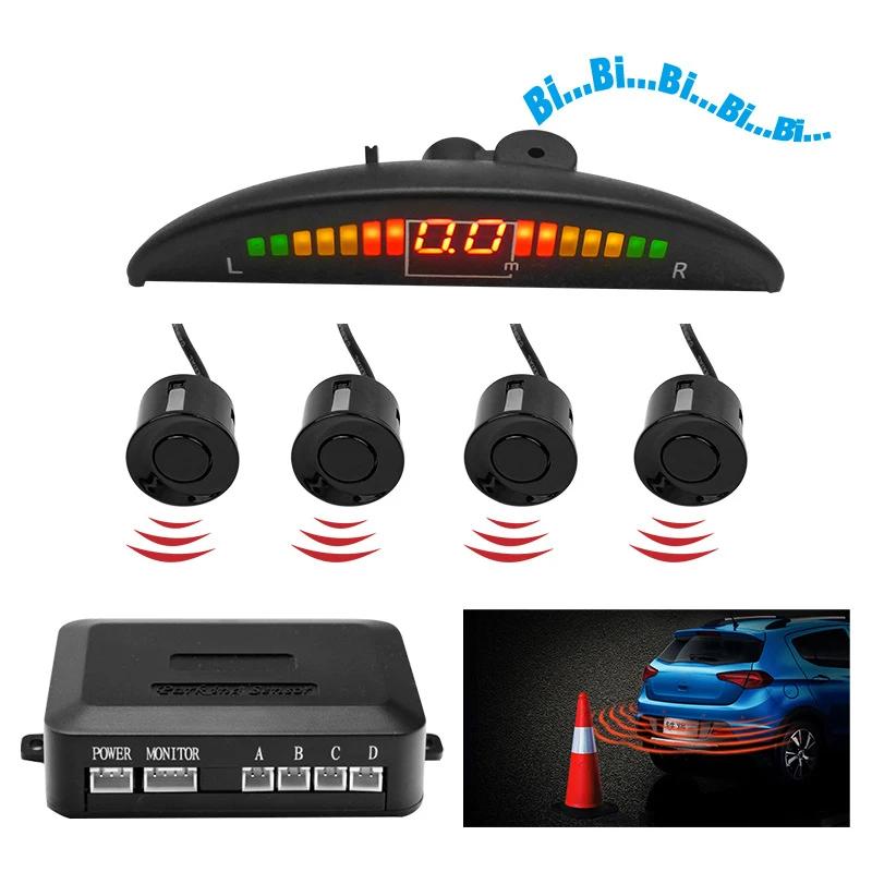 Kit de capteur de stationnement avec 4 radar LED, affichage numérique précis de l'alarme de Distance