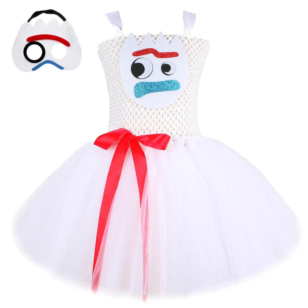 Costumes Forky pour bébés filles, robe Tutu fantaisie d'halloween avec Patch pour les yeux, tenue de