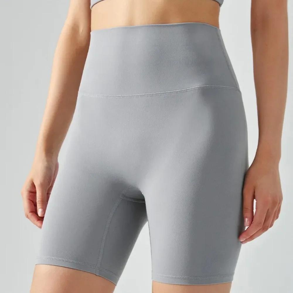 Short de yoga femme été taille haute - Fitness moulant respirant séchage rapide pour cyclisme et gym