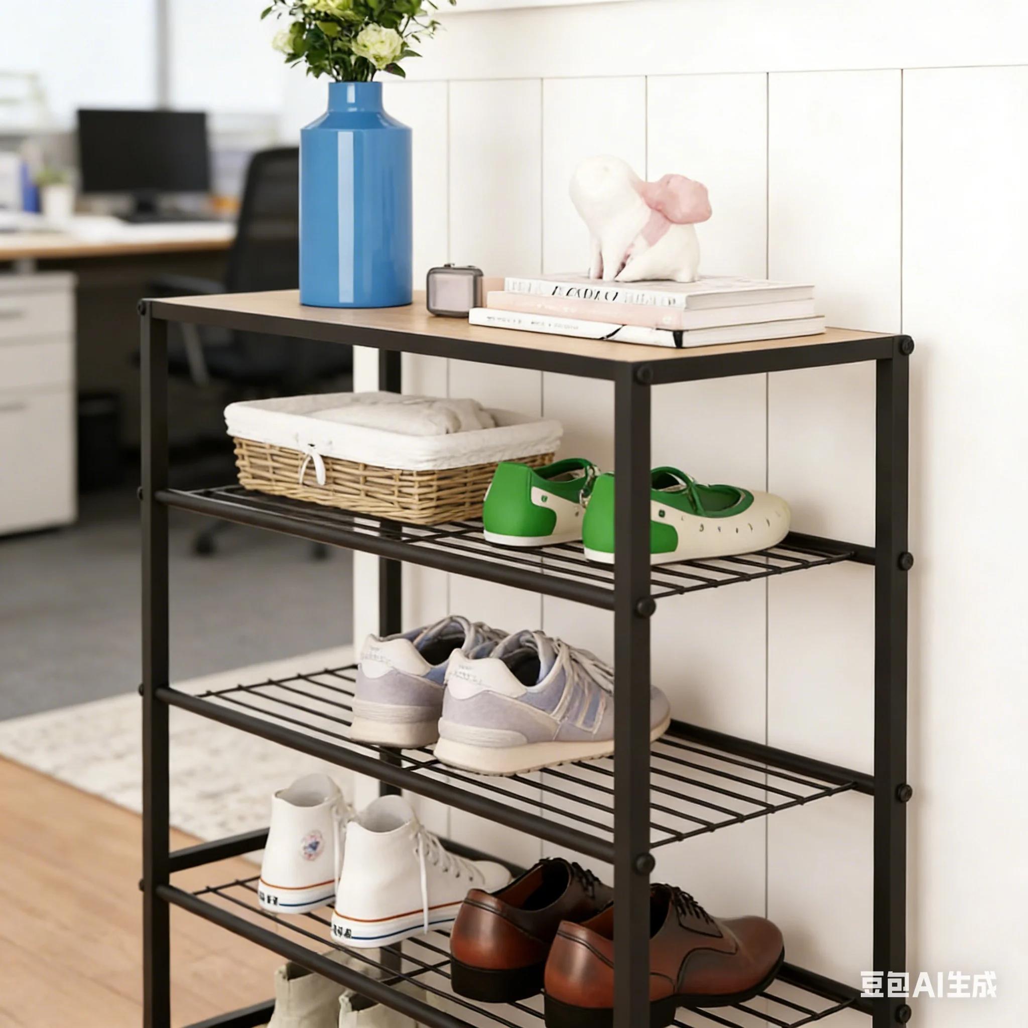 AOLIVIYA Meuble à chaussures pour entrée et couloir, armoire à chaussures multi-niveaux, étagère de