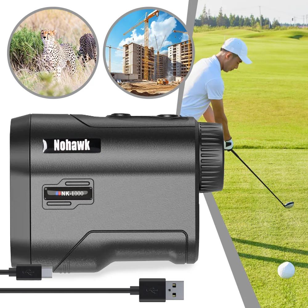 Nohawk-Télémètre laser de golf avec compensation de négociation d'inclinée, monoculaires de golfeur,