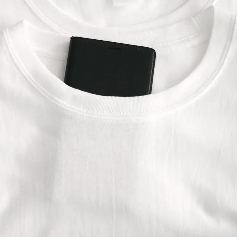 T-shirt à manches longues pour femmes, ample, col rond, polyvalent, blanc, 100% coton, confortable,