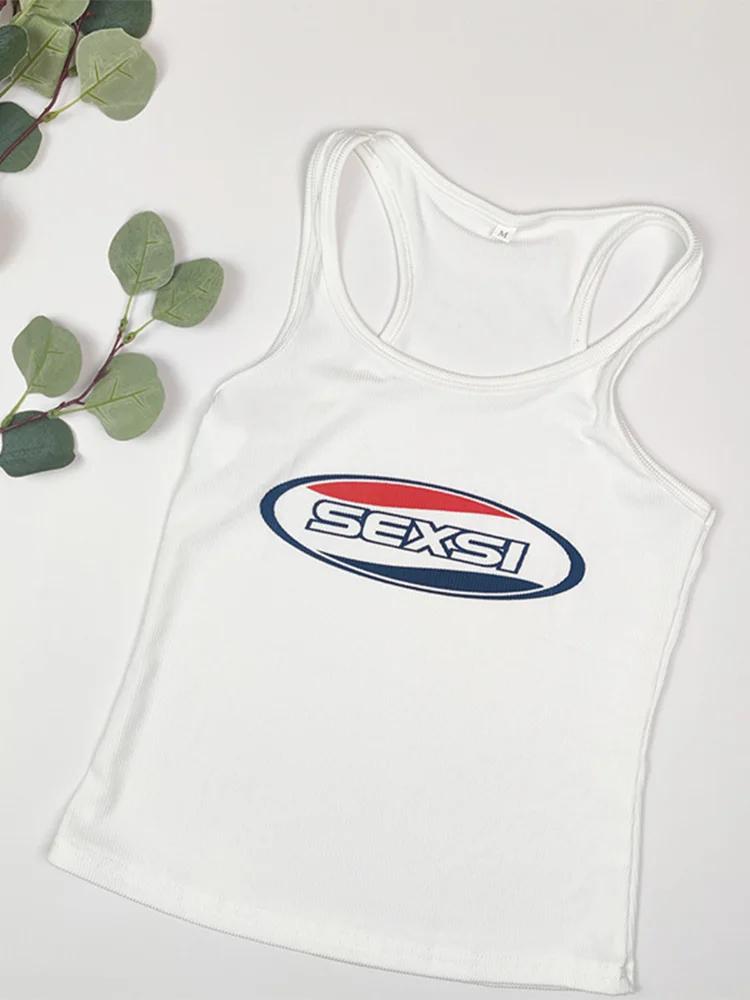 Y2K haute rue débardeurs blanc Coquett fines bretelles Gyaru hauts Acubi mode haut pour femme Sexy l