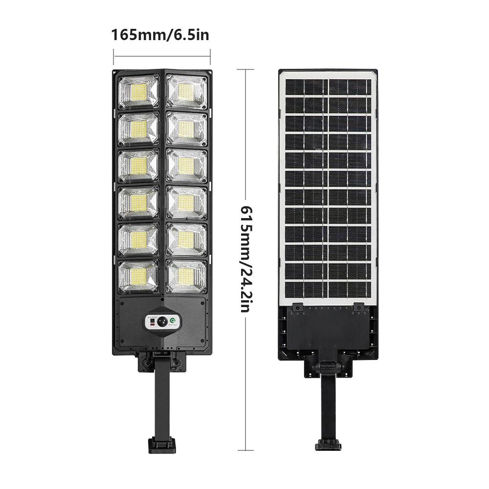 Lampe solaire à 504 LED avec détecteur de mouvement, 12000 lumens, étanche, luminaire d'extérieur, i