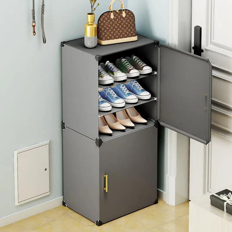 Armoires pliables à petite échelle pour la maison et le salon, grand espace multicouche, étagère, do