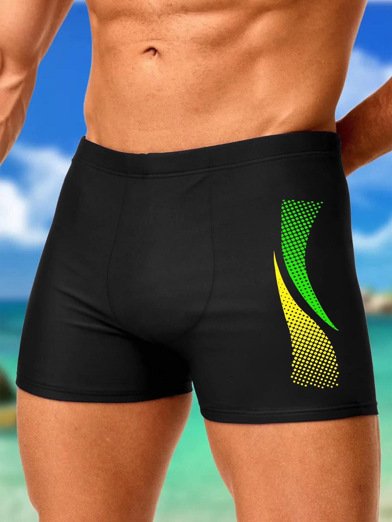 Maillot de bain avec imprimés de mode pour hommes, Boxer de plage à séchage rapide avec cordon de se