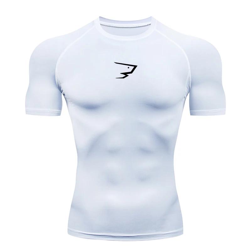 T-shirt de compression à manches courtes pour homme, idéal pour la course, le sport, la gym, le fitn